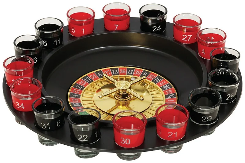Rot-Schwarzes Trinkspiel 29cm 16 Stück