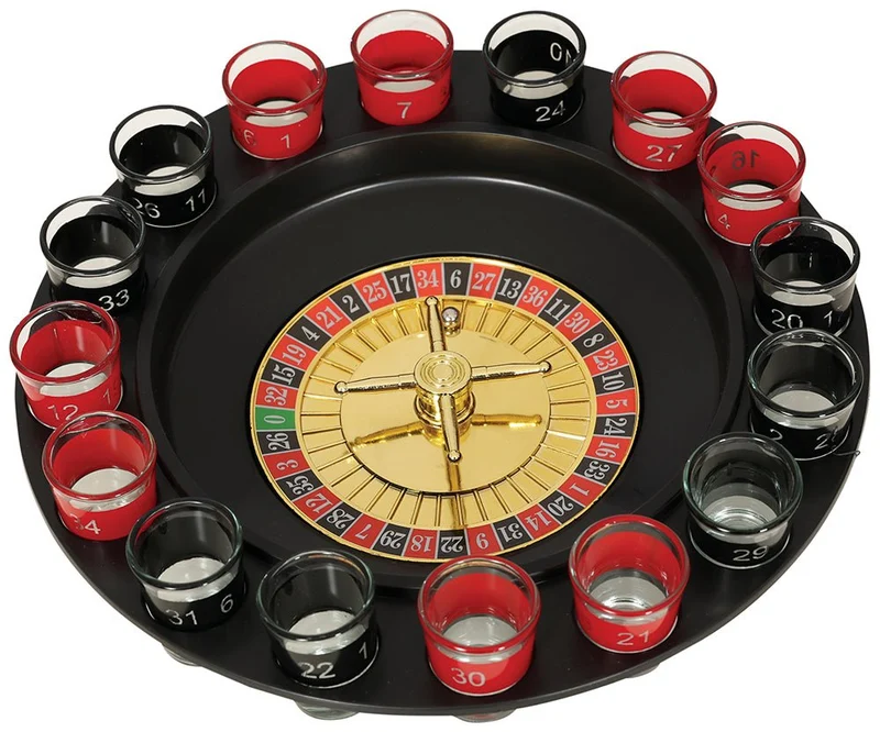 Rot-Schwarzes Trinkspiel 29cm 16 Stück