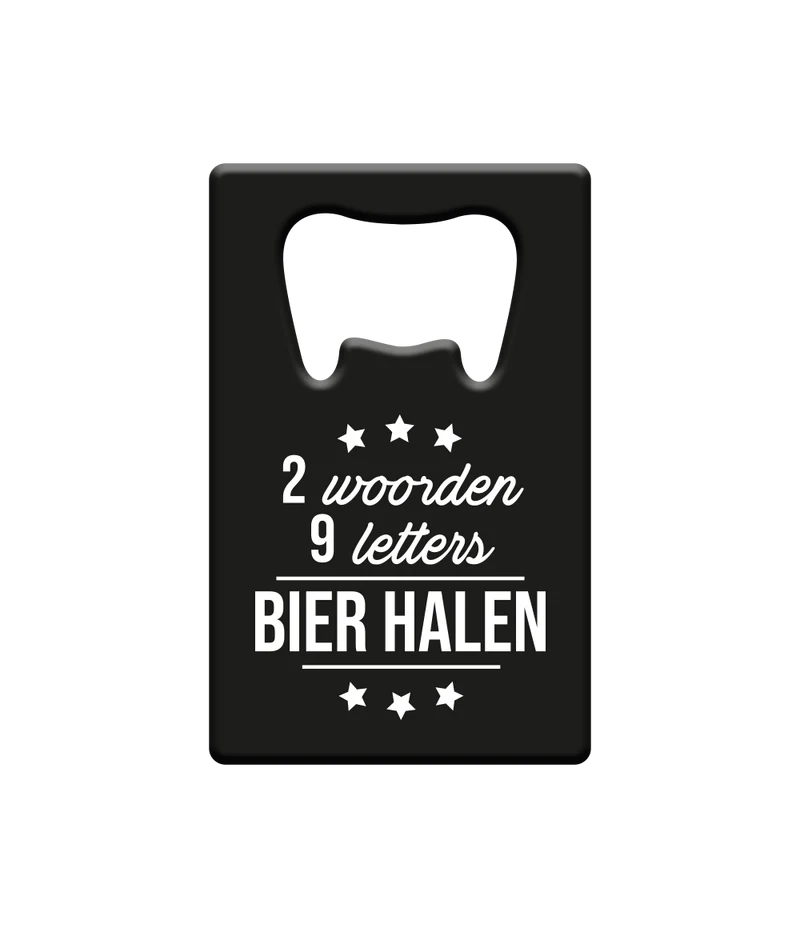 Schwarzer Bieröffner Bier Fetch