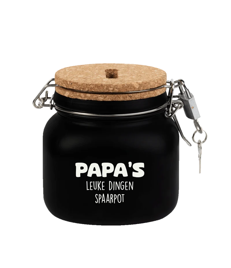 Schwarze Spardose Daddy 12,5cm