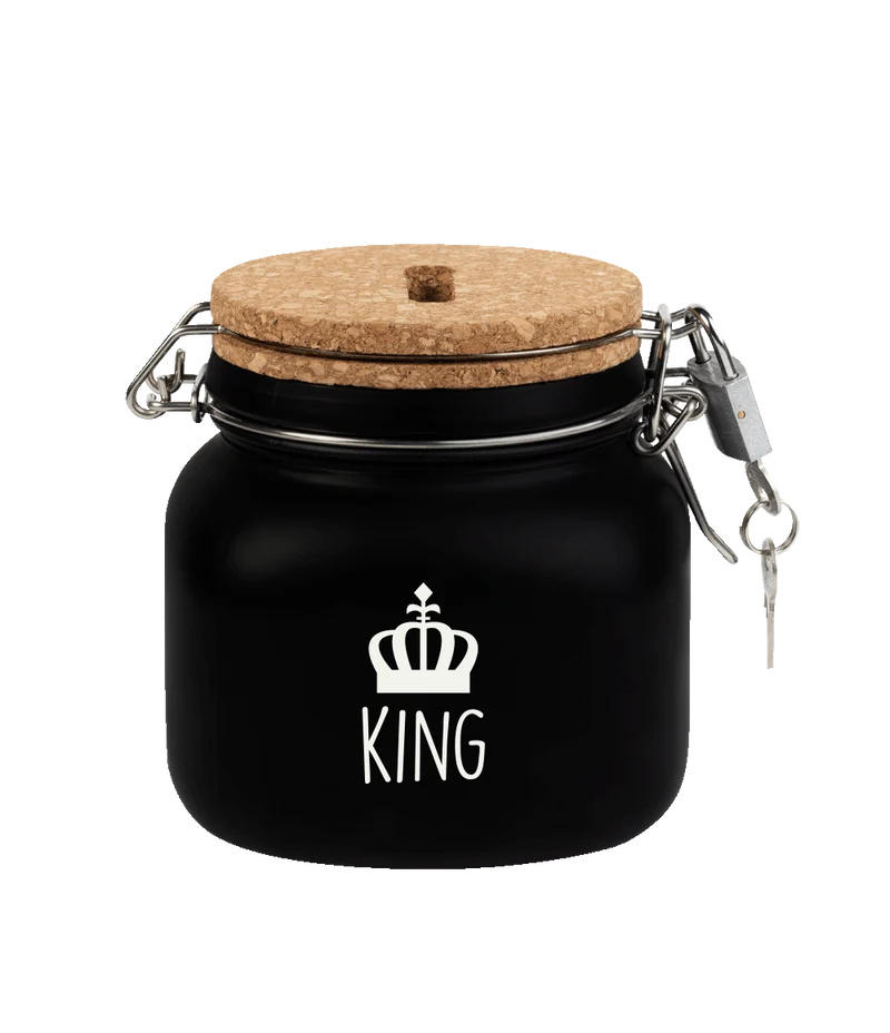Schwarze Spardose König 12,5cm