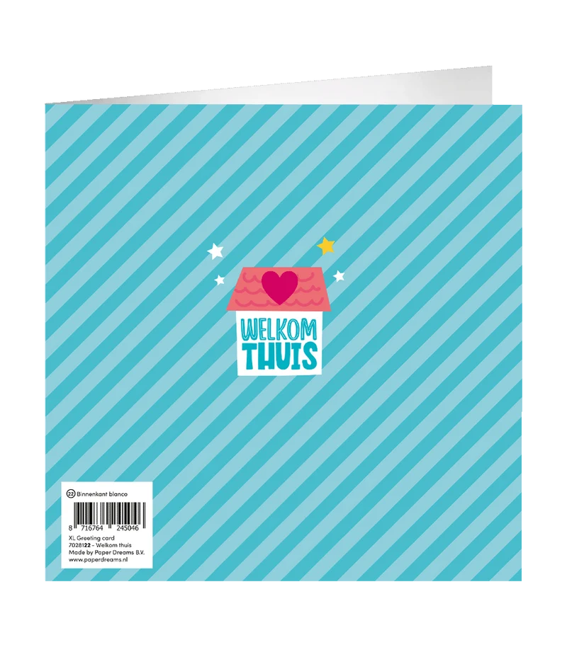 Willkommen zu Hause Grußkarte 23cm