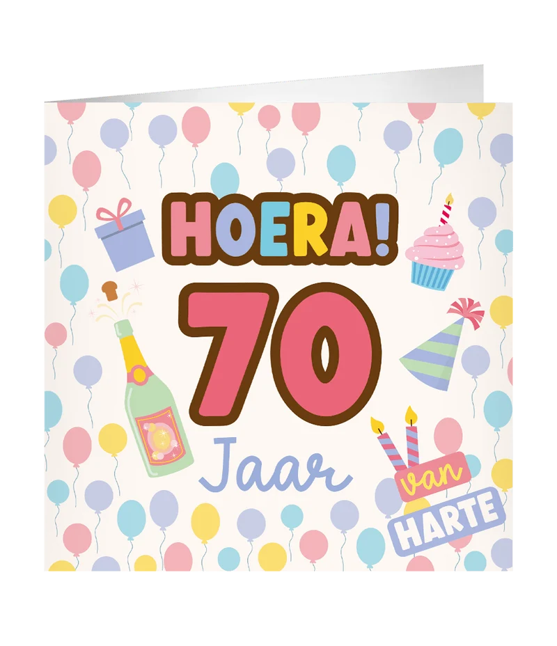 70 Jahre Grußkarte 23cm