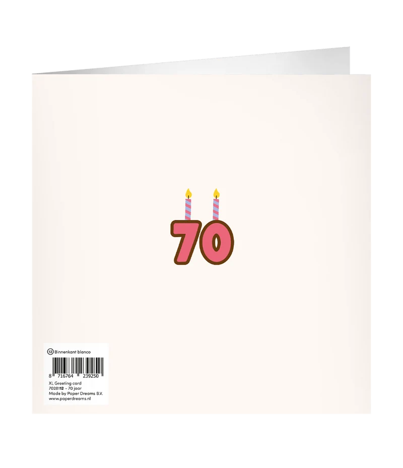 70 Jahre Grußkarte 23cm