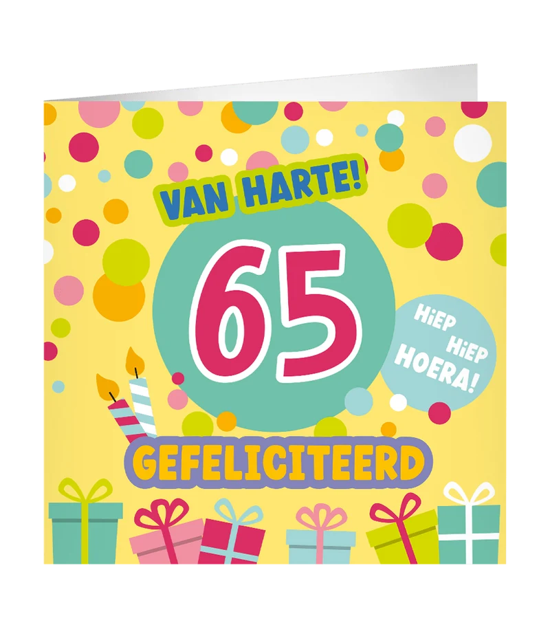 65 Jahre Grußkarte 23cm