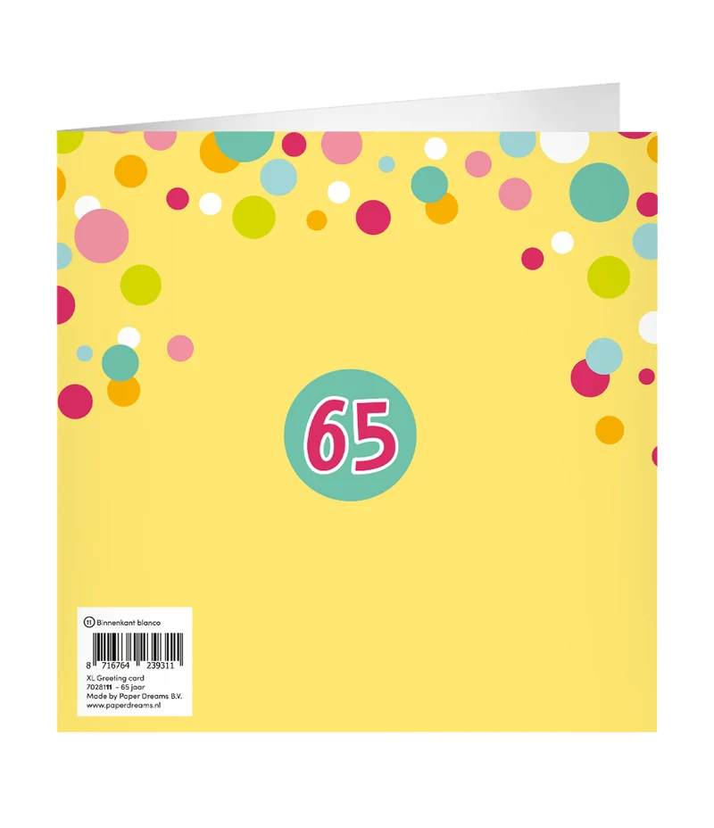 65 Jahre Grußkarte 23cm