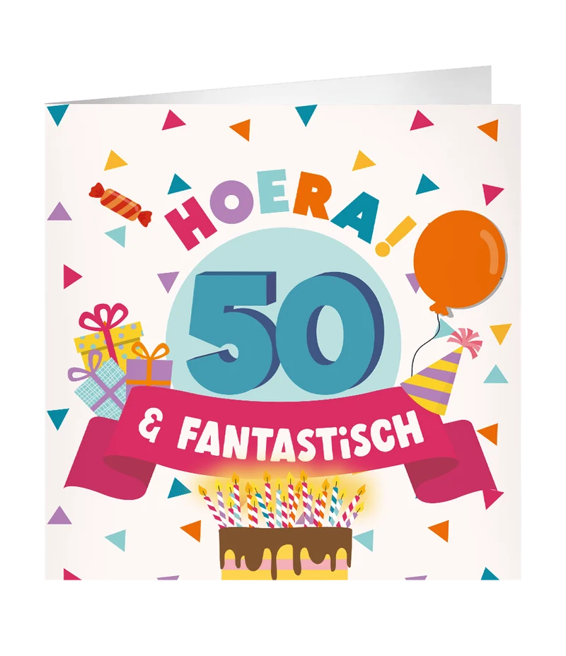 50 Jahre Grußkarte 23cm