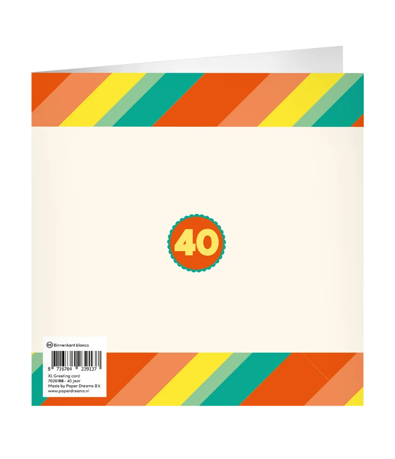 40 Jahre Grußkarte 23cm