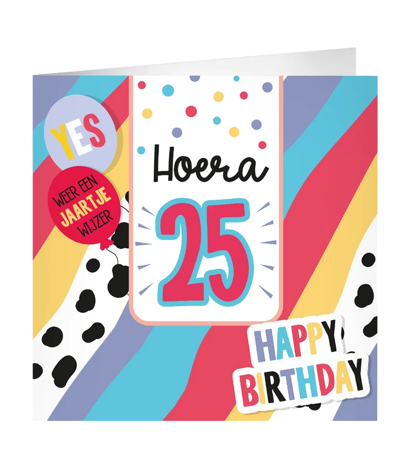 25 Jahre Grußkarte 23cm