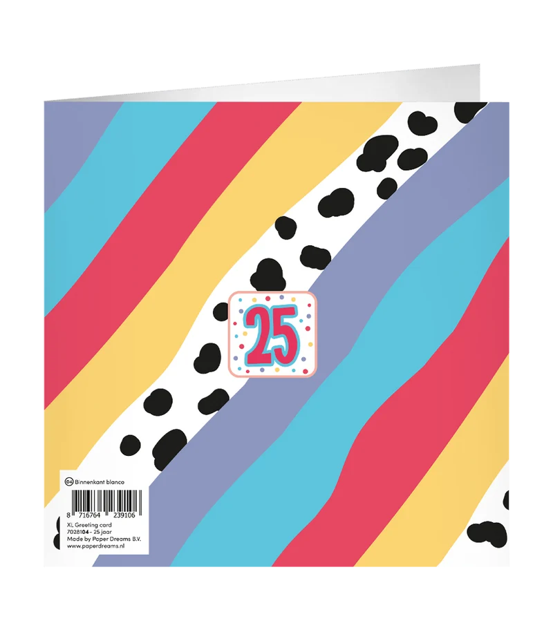 25 Jahre Grußkarte 23cm