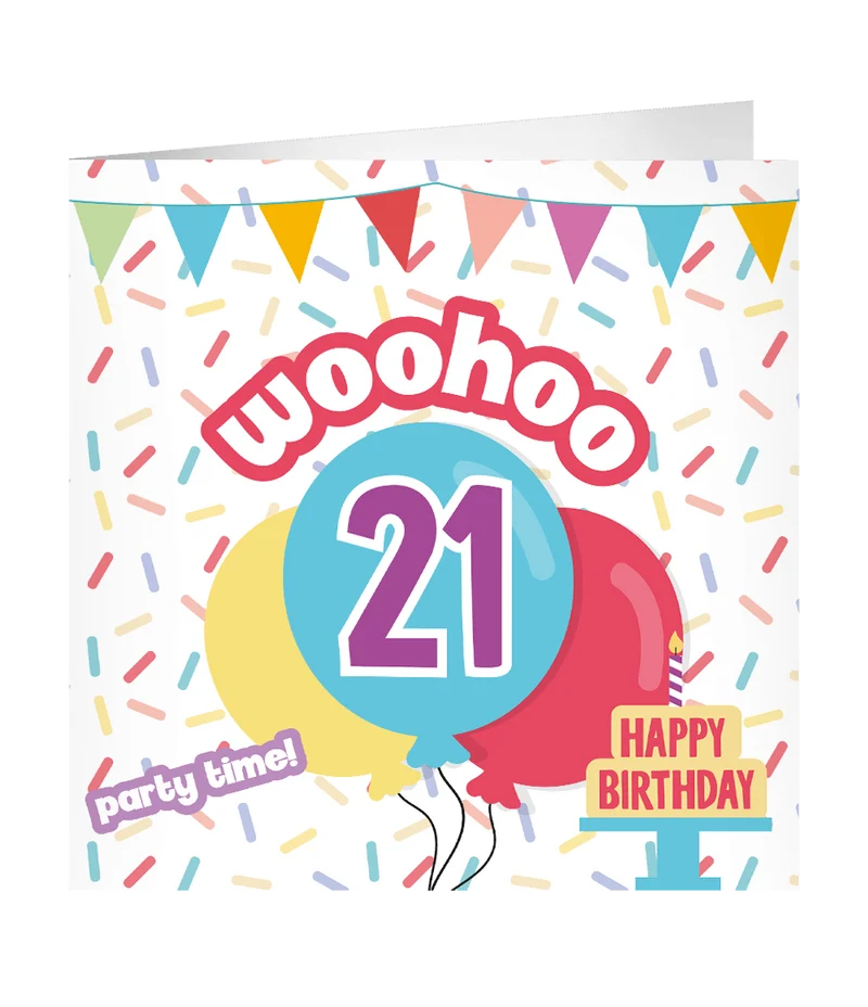 21 Jahre Grußkarte 23cm