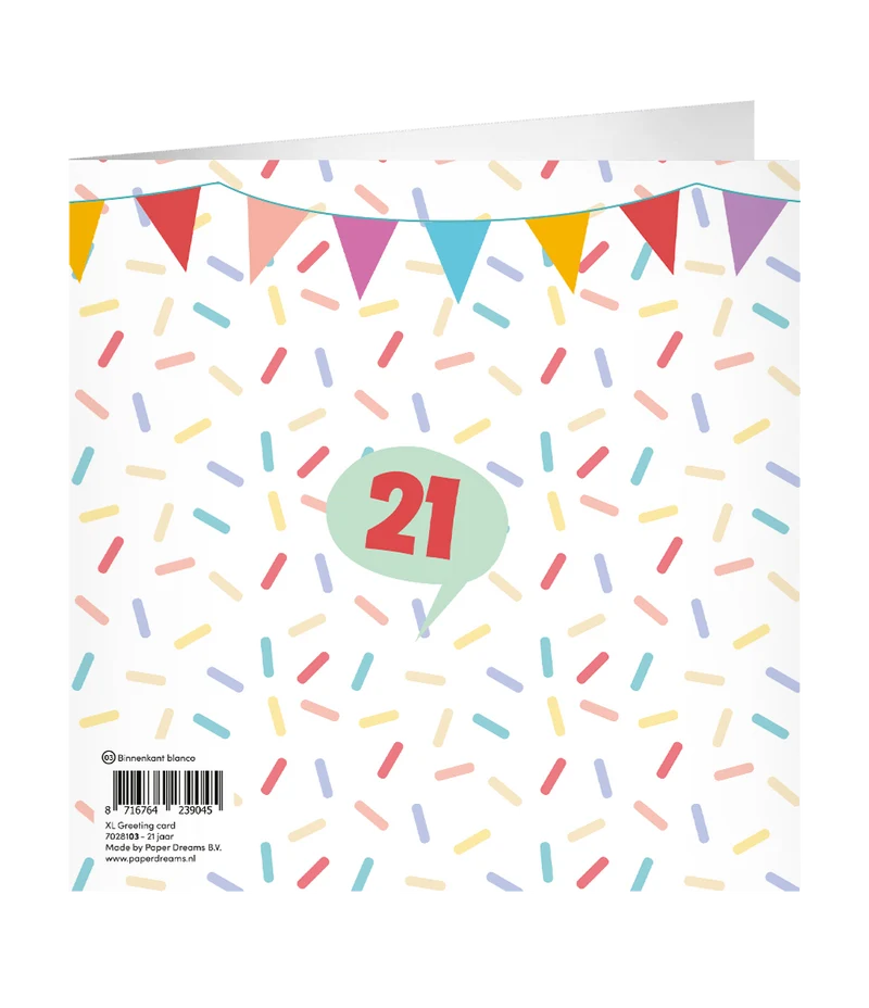 21 Jahre Grußkarte 23cm