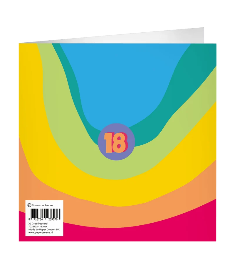 18 Jahre Grußkarte 23cm
