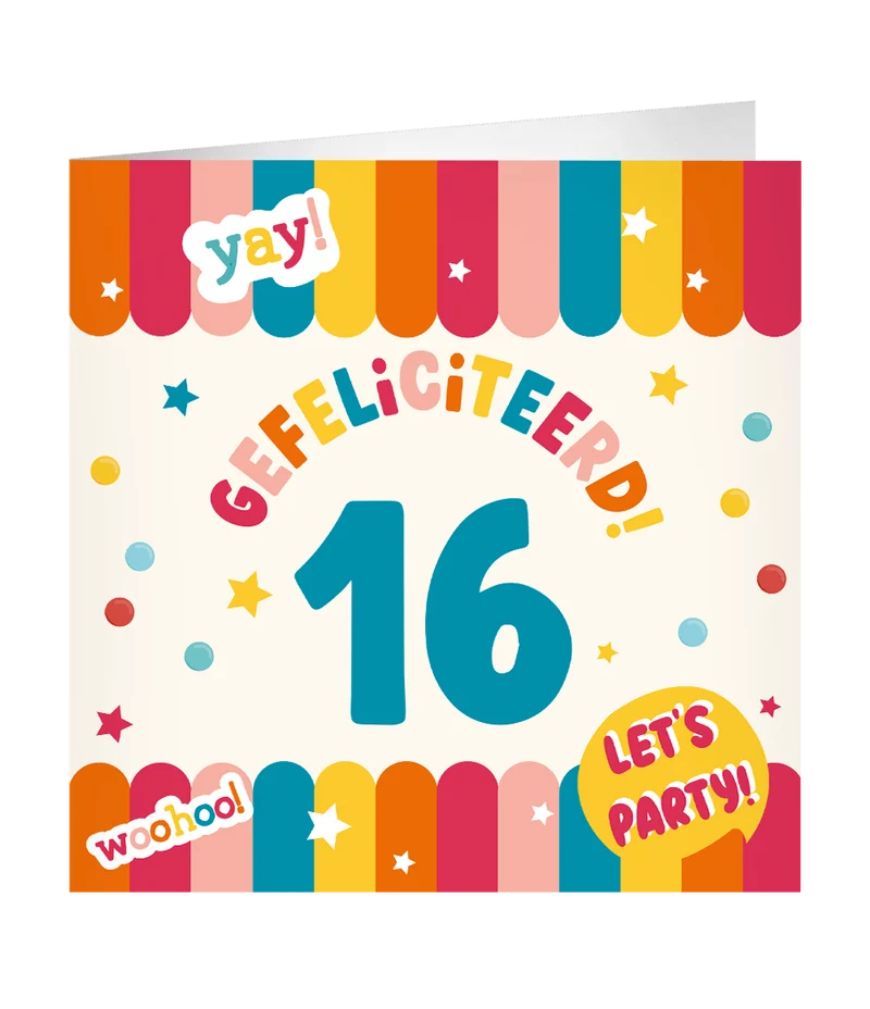 16 Jahre Grußkarte 23cm