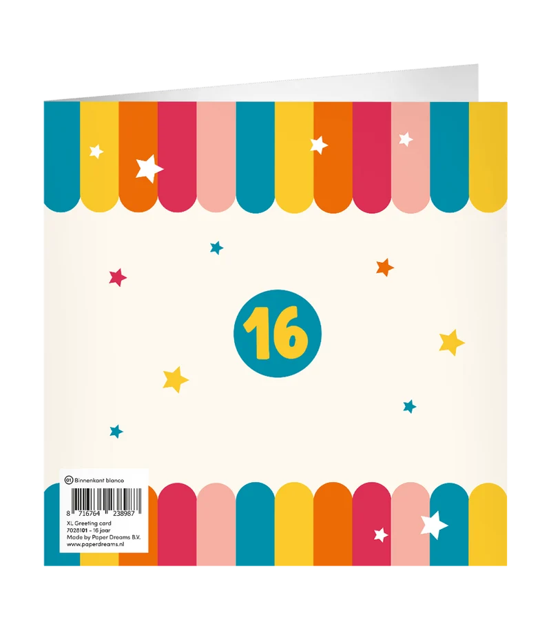 16 Jahre Grußkarte 23cm