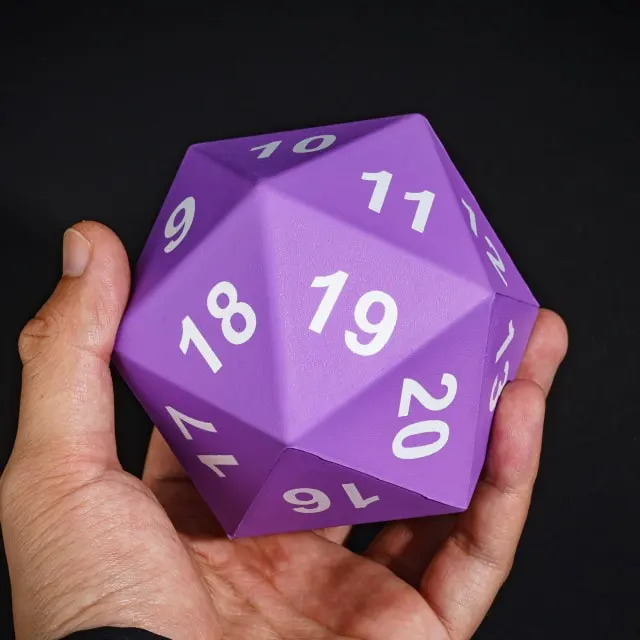 Würfel der Giganten – Jumbo D20 Stresswürfel aus Schaumstoff
