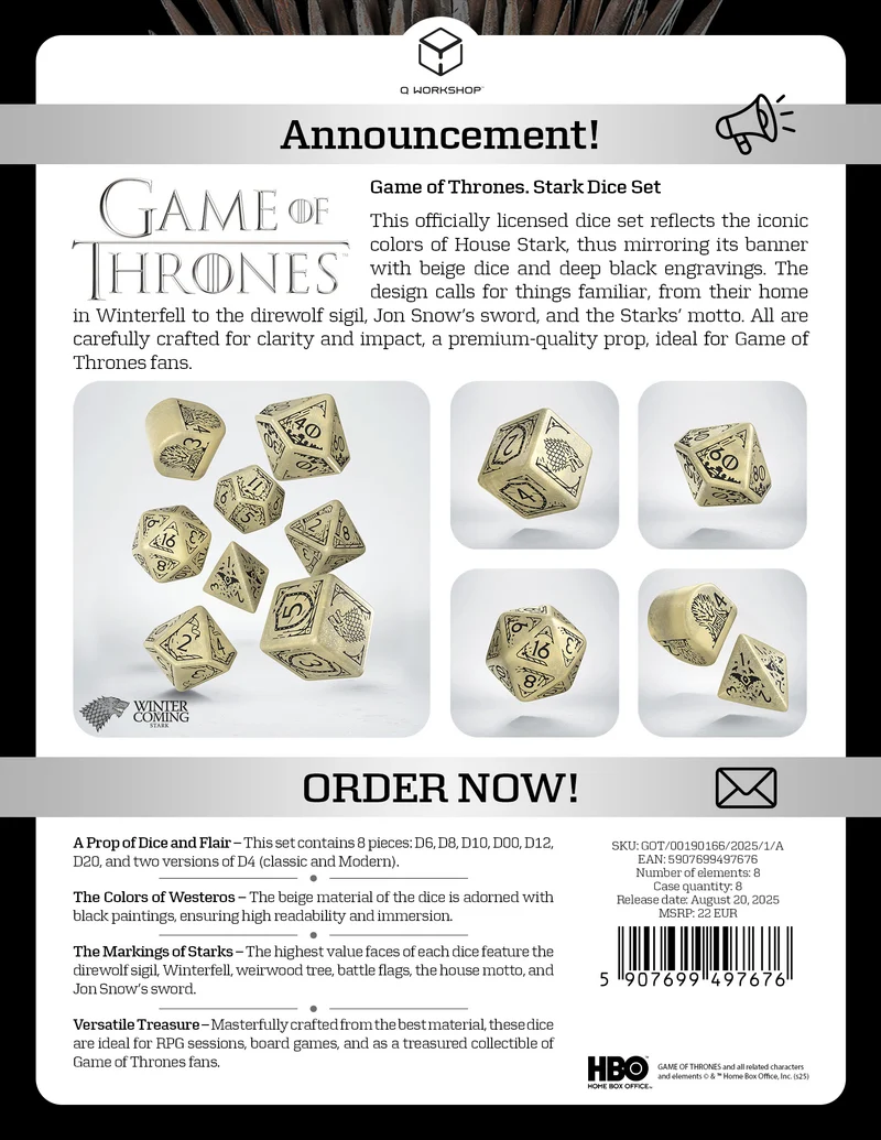 Game of Thrones Würfelsets