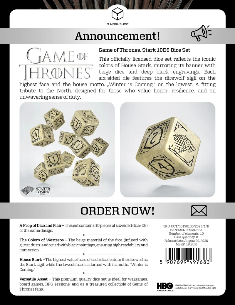 Game of Thrones Würfelsets