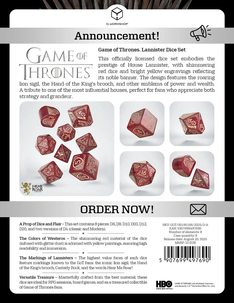 Game of Thrones Würfelsets