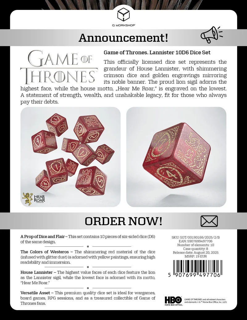 Game of Thrones Würfelsets