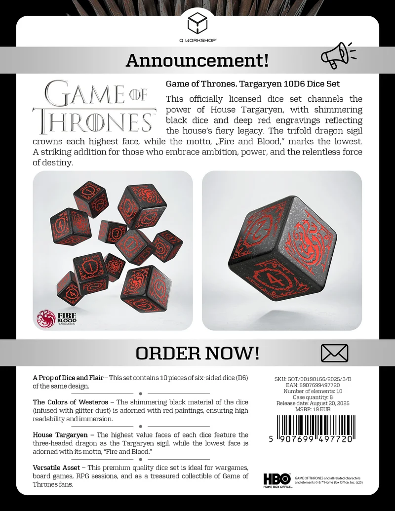 Game of Thrones Würfelsets