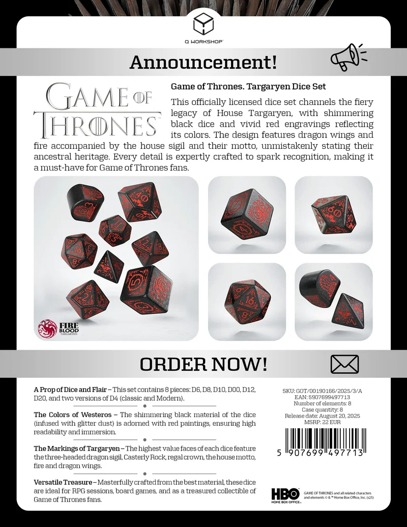 Game of Thrones Würfelsets