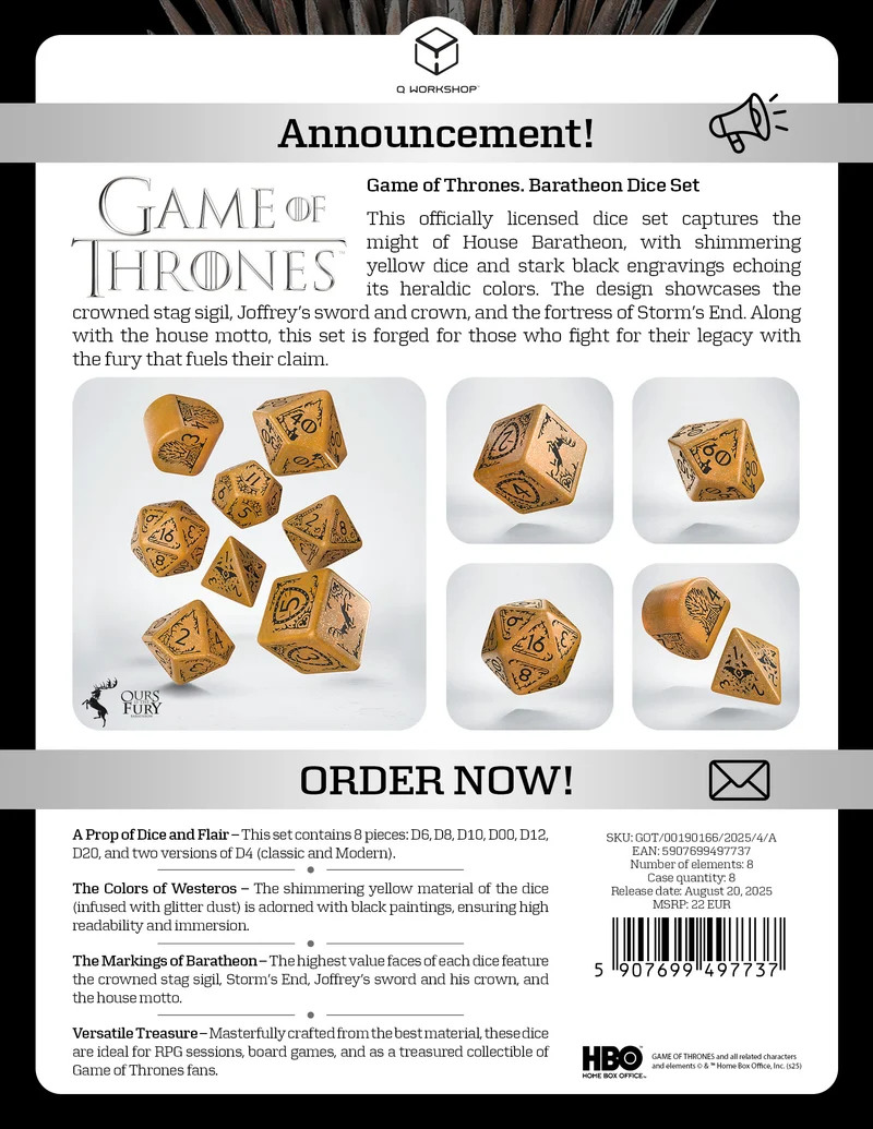 Game of Thrones Würfelsets