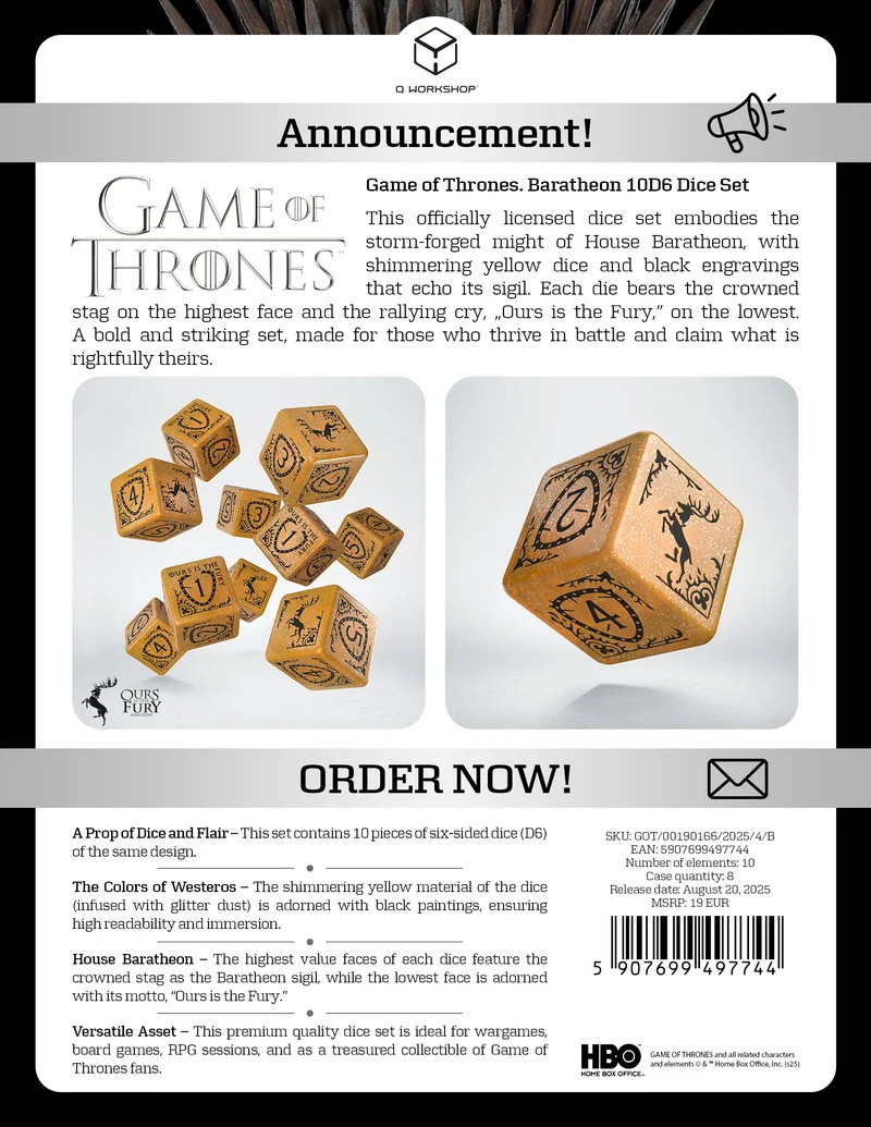 Game of Thrones Würfelsets