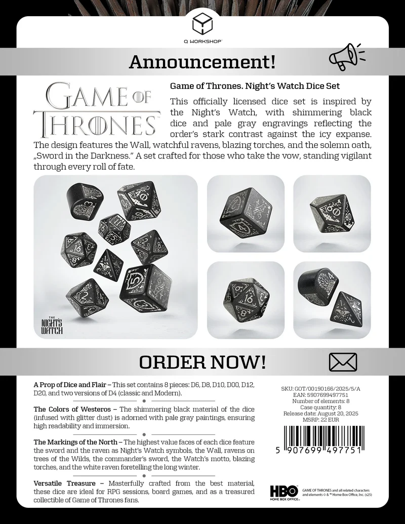 Game of Thrones Würfelsets
