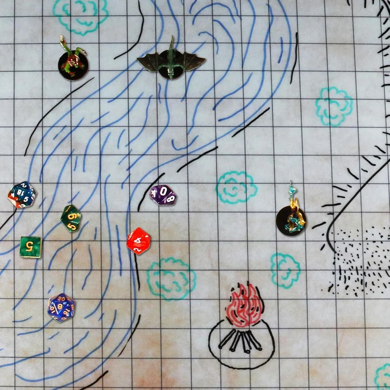Premium RPG Spielmatten-Set (bestickt und gummiert)