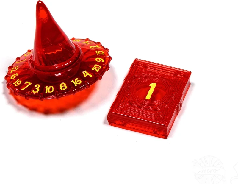 Polyhero Wizard D20 Hut and D2 Zauberbuch (2-teilig) Dragonfire