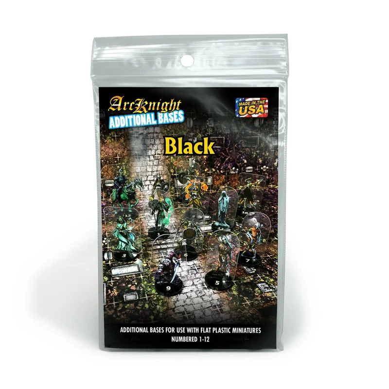 Bases für ArcKnight Miniaturen (nummeriert 1-12)