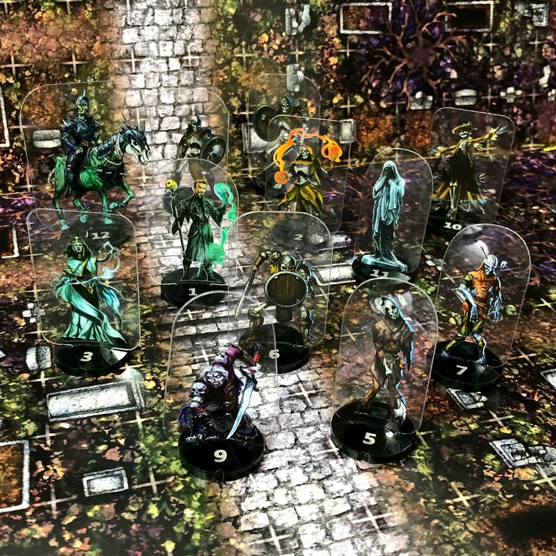 Bases für ArcKnight Miniaturen (nummeriert 1-12)