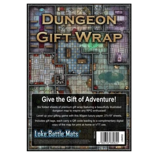 Dungeon Wrap – Geschenkpapier & Spielkarte in einem