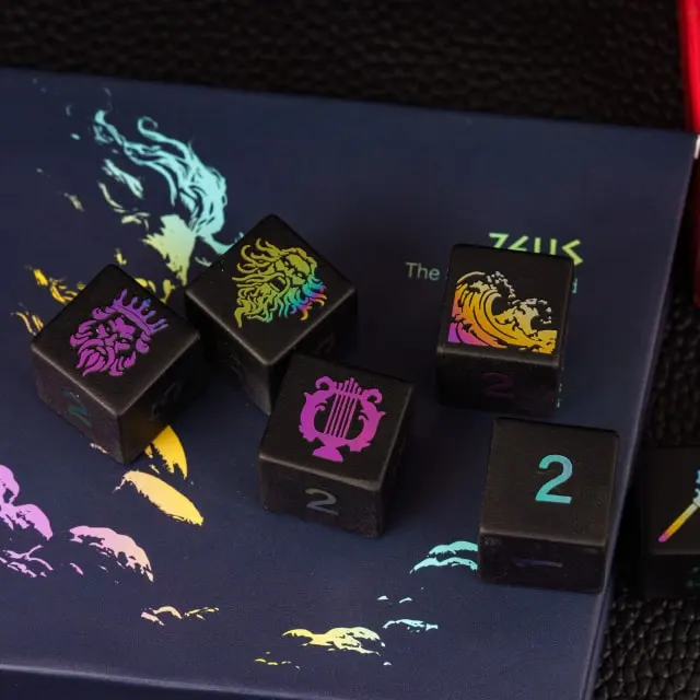 Pantheon’s Hand – Obsidian 12x D6 Geschenkset