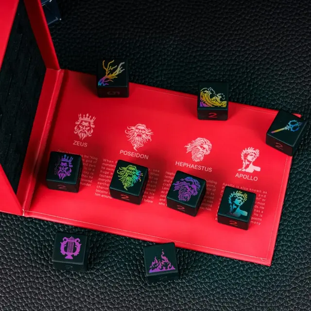 Pantheon’s Hand – Obsidian 12x D6 Geschenkset