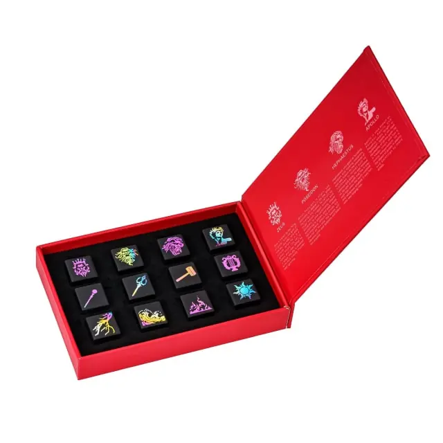 Pantheon’s Hand – Obsidian 12x D6 Geschenkset