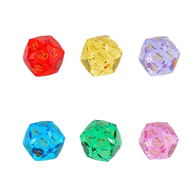 Dragon Gem - XL 30mm Glas D20 (Diamondcut)