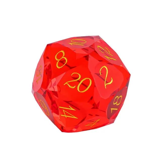 Dragon Gem - XL 30mm Glas D20 (Diamondcut)