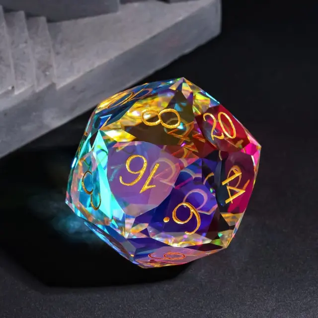 Dragon Gem - XL 30mm Glas D20 (Diamondcut)