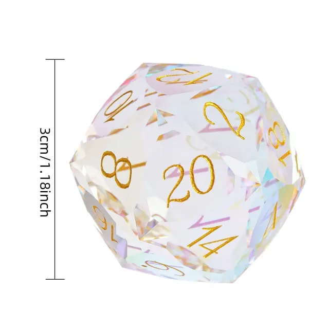 Dragon Gem - XL 30mm Glas D20 (Diamondcut)