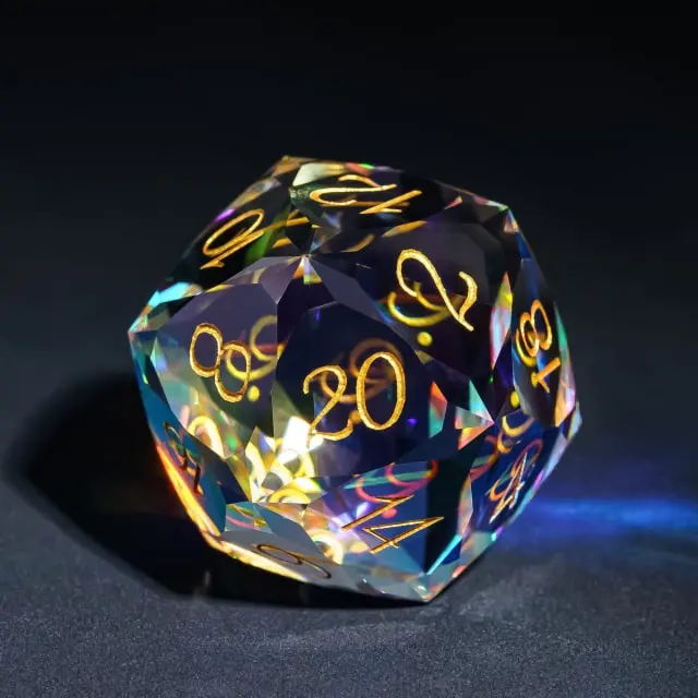 Dragon Gem - XL 30mm Glas D20 (Diamondcut)