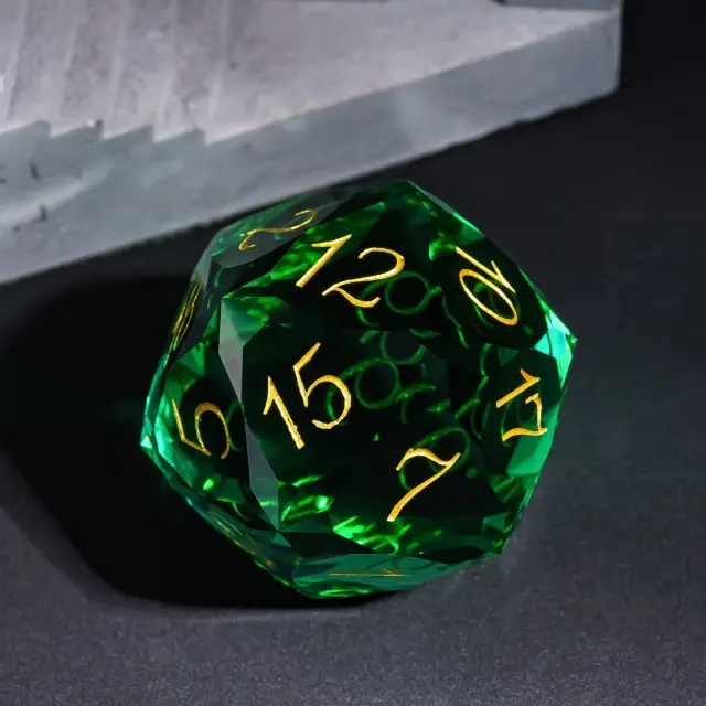 Dragon Gem - XL 30mm Glas D20 (Diamondcut)