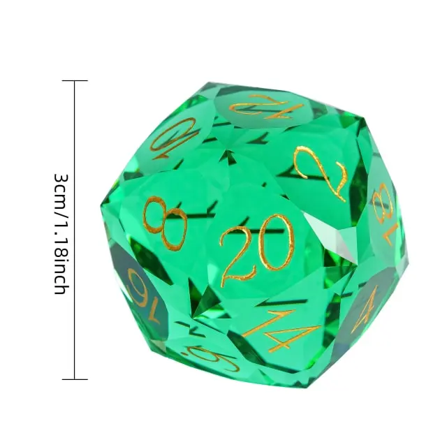 Dragon Gem - XL 30mm Glas D20 (Diamondcut)