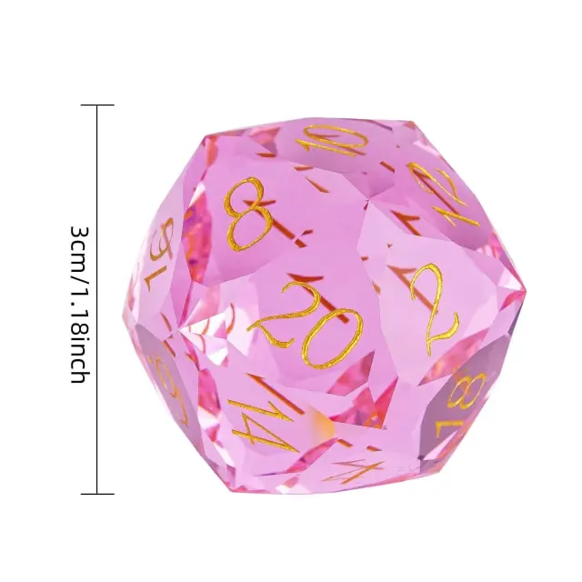 Dragon Gem - XL 30mm Glas D20 (Diamondcut)