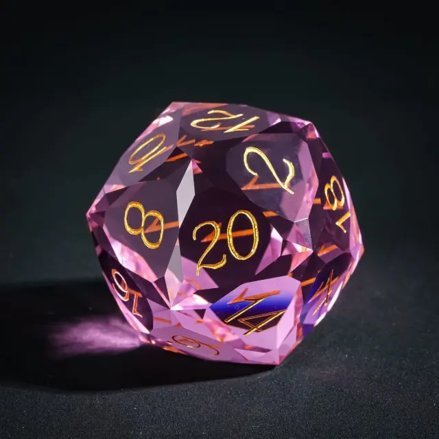 Dragon Gem - XL 30mm Glas D20 (Diamondcut)