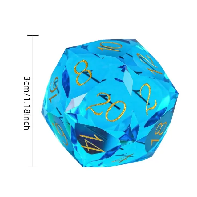 Dragon Gem - XL 30mm Glas D20 (Diamondcut)