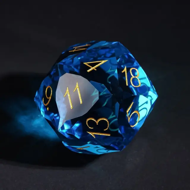 Dragon Gem - XL 30mm Glas D20 (Diamondcut)