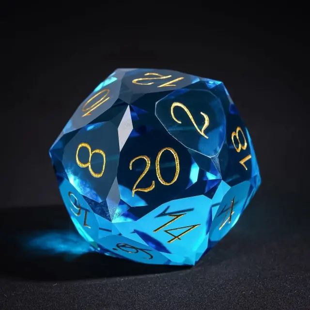 Dragon Gem - XL 30mm Glas D20 (Diamondcut)