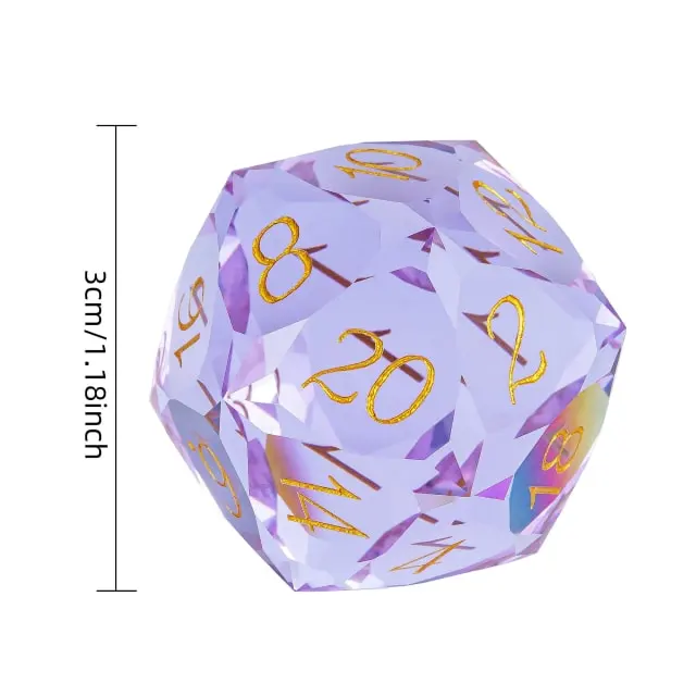 Dragon Gem - XL 30mm Glas D20 (Diamondcut)